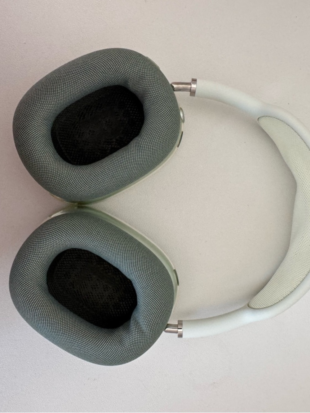 Apple Over-Ear Headphones in Seafoam Green and White
